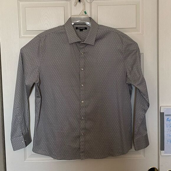 KARL LAGERFELD Men’s Snap Button Dress Shirt Size XL - Picture 1 of 4